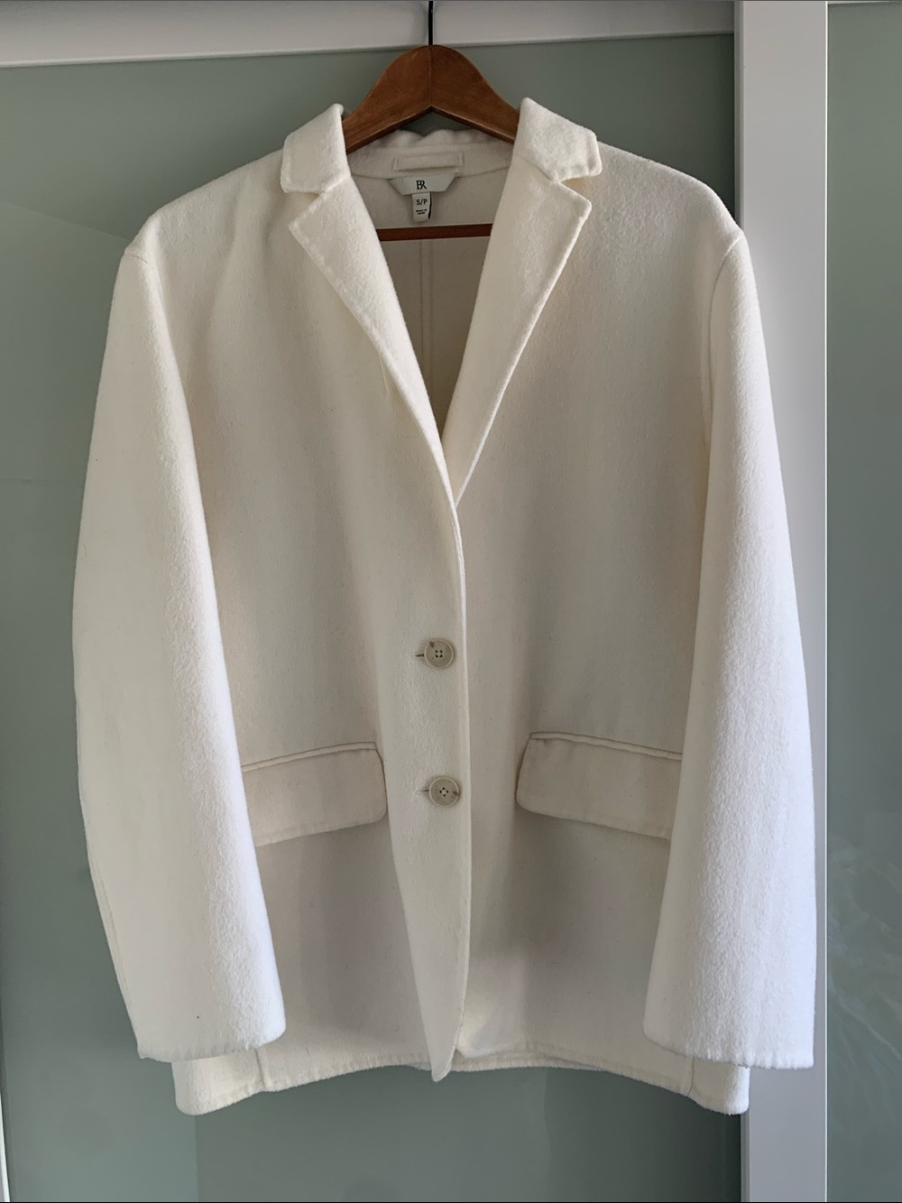 Banana Republic Cream Single-Breasted Blazer
